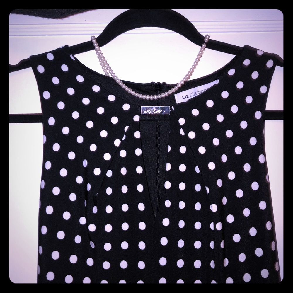 Polka dot fit and flare dress